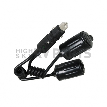 Marinco Cigarette Lighter Extension Cord RV 1' Length Black 12VADRV-2