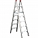 Double Sided Folding Ladder 7' Height 6 Steps 225 LB