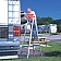 Double Sided Folding Ladder 7' Height 6 Steps 225 LB