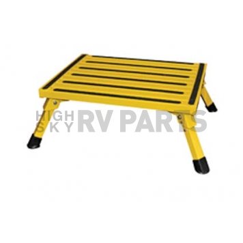 Extra Large Aluminum Step Stool With Adjustable Leg 16″ x 24″ - Yellow XL-08C-Y -1