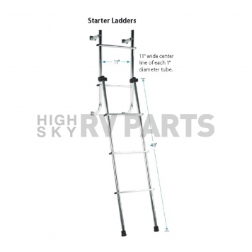 Stromberg Carlson Universal Aluminum Ladder, 4'-1
