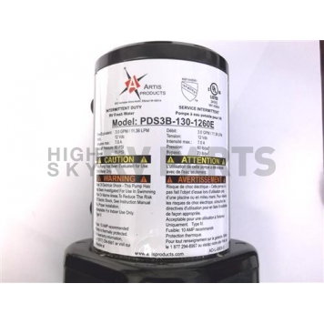 WFCO/ Arterra Artis Fresh Water Pump 3 GPM - 12V - 60 PSI Self-Priming PDS3B-130-1260E-1