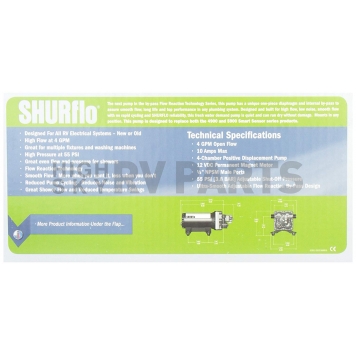 SHURflo Internal By-Pass Fresh Water Pump 4 GPM/ 55 PSI With Strainer 4048-153-E75-2