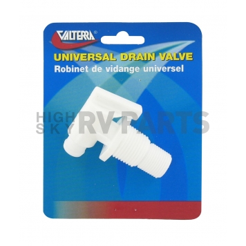 Fresh RV Water Tank Single Drain Valve - 3/8 Inch And 1/2 Inch End-1
