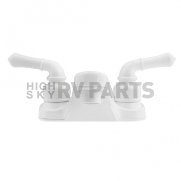 Dura Faucet Classical Series 2 Teapot Handle White Plastic for Lavatory DF-PL700C-WT-3