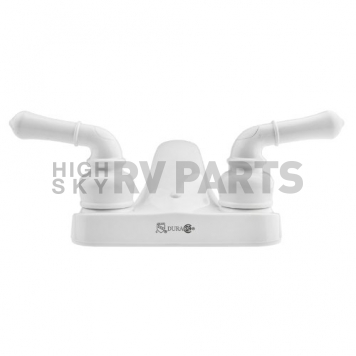 Dura Faucet Classical Series 2 Teapot Handle White Plastic for Lavatory DF-PL700C-WT-4