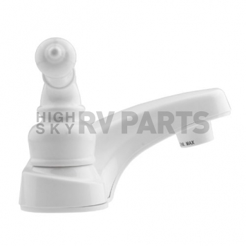 Dura Faucet Classical Series 2 Teapot Handle White Plastic for Lavatory DF-PL700C-WT-2
