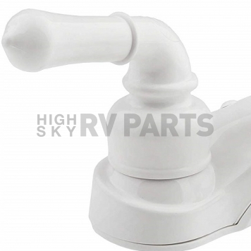 Dura Faucet Classical Series 2 Teapot Handle White Plastic for Lavatory DF-PL700C-WT-7