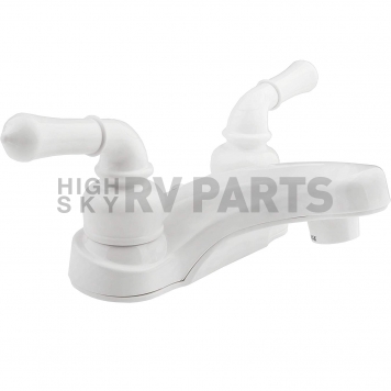 Dura Faucet Classical Series 2 Teapot Handle White Plastic for Lavatory DF-PL700C-WT-1