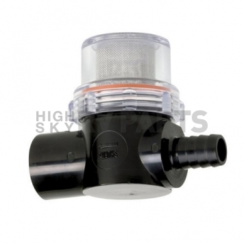 SHURflo Fresh Water Pump Strainer Twist-On, 1/2 inch Hose Barb In x 1/2 inch F Swivel Out 255-323 -4