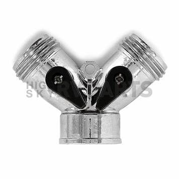 Fresh Water Double Hose Connector Metal with Shut off Valves-1