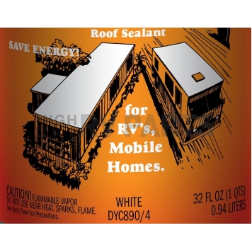 Dyco SHIELD & SEAL Brilliant White Roof Sealant 1 Quart-1