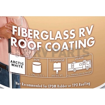 Dicor Corp. Fiberglass RV Roof Coating 1 Gallon - White-1