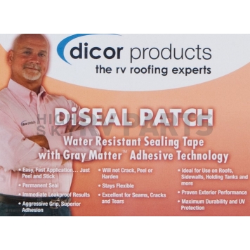 Dicor Corp. Roof Repair Tape   6 Inch x 6 Inch- 522TPO-66-1C-1