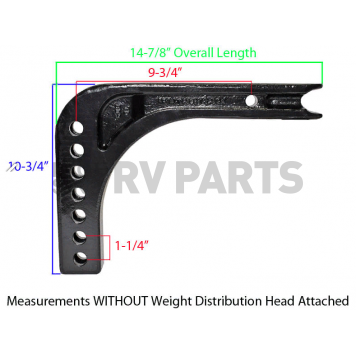 Pro Series Hitch 14 inch Weight Distributing Class III & IV Adjustable Shank 15K Series  63971 -4