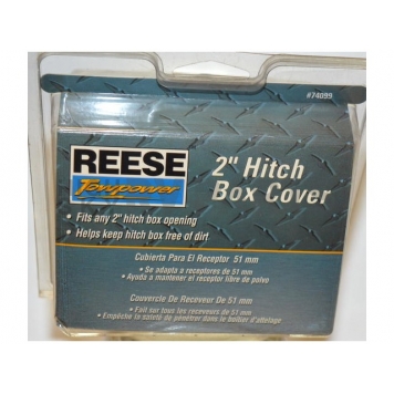 Reese 2 inch Trailer Hitch Cover Reese Logo Black Metal-2