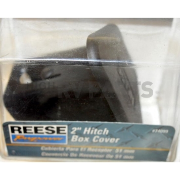Reese 2 inch Trailer Hitch Cover Reese Logo Black Metal-1