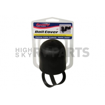Fastway Trailer Hitch Ball Cover 2 inch Ball Black With Tether-1