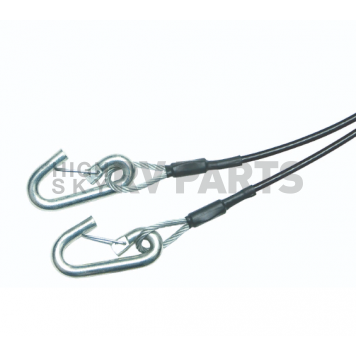 Demco RV Trailer Safety Cable 12'' Extension With Hook and Eye 7000 Lbs - Set Of 2-1