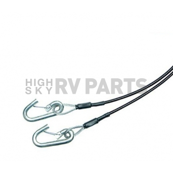 Demco RV Trailer Safety Cable 64'' With Hooks 7000 LB - Set Of 2-1