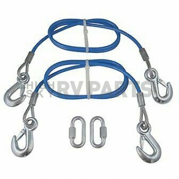 Roadmaster Trailer Safety Cable 64'' 6000Lb With Double Snap Hook - Set Of 2-7