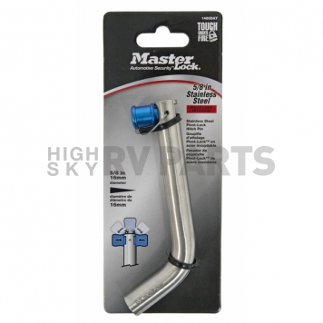 Master Lock Trailer Hitch Bent Pin 5/8 inch Diameter 3 inch Length with Pivot Lock - 1465DAT-6