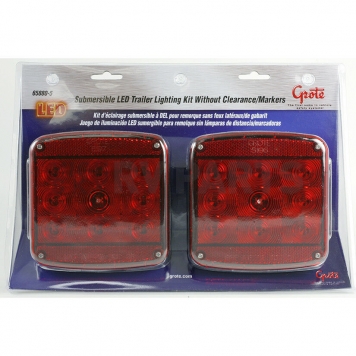 Grote Industries Trailer Stop/ Tail/ Turn/ Side-Rear Reflector LED Red Rectangular-8