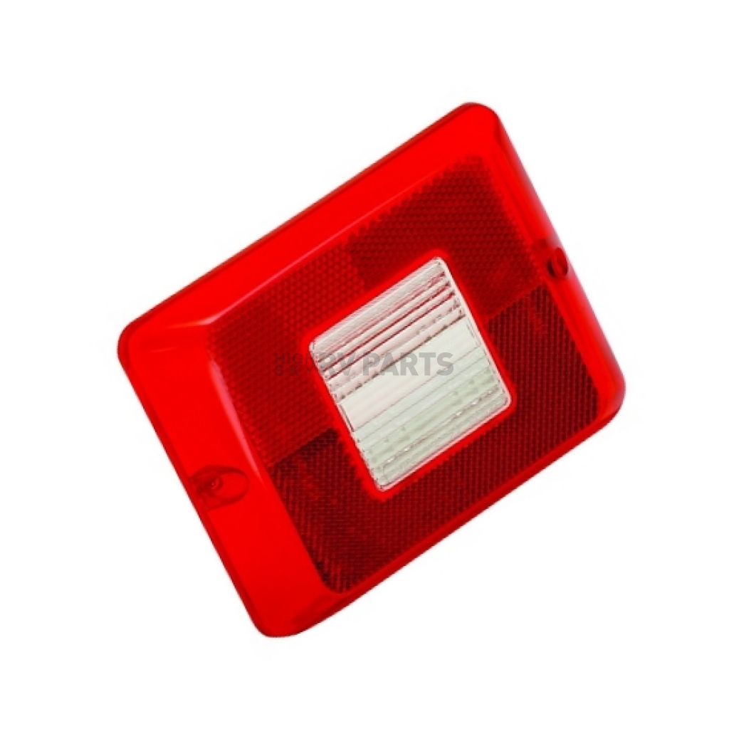 Bargman Trailer Light Lens for Vertical 84/ 85/ 86 Series Tail Lights Clear  Center/ Red Border