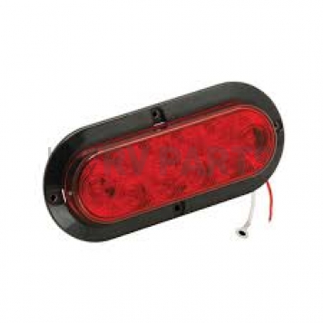 Bargman Trailer Stop/Tail/Turn Light LED with Red Lens Oval Horizontal -2