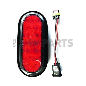 Bargman Trailer Stop/Tail/Turn Light LED with Red Lens Oval Horizontal -5