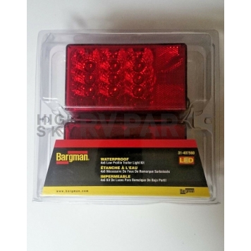 Bargman Trailer Tail Light Kit LED Bulb with Red Lens Rectangular-1