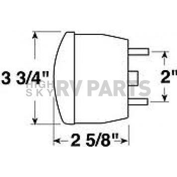 Peterson Mfg. Trailer Stop/ Turn/ Tail Light Incandescent Round Red 3-3/4 inch-4