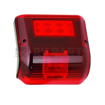 Bargman Trailer Side Marker Light with Red Lens with Black Base - 48-86-202-3