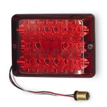 Bargman Trailer Light Stop/ Tail/ Turn Light LED Rectangular Red with Bulb Socket Plug -1