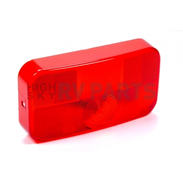 Bargman Trailer Light Lens Red Rectangular with License Bracket-1