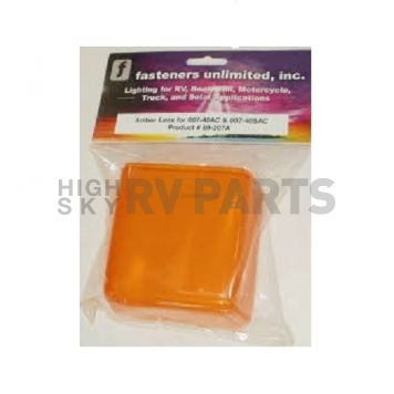Fasteners Unlimited Porch Light Lens - Amber - 89-207A -1