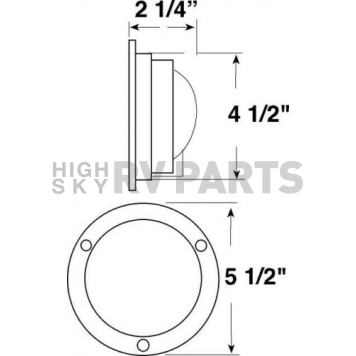 Peterson Mfg. Trailer Flush-Mount Stop/ Turn/ Tail Light Incandescent Round Red 4 inch-1