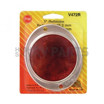 Reflector Round Red Lens with Aluminum Housing-2