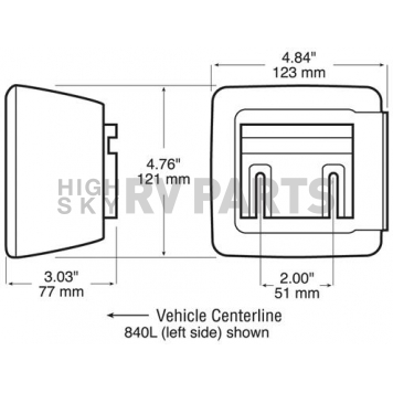 Peterson Mfg. Trailer Stop/ Turn/ Tail Light LED Square Red-4