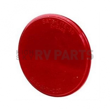 Peterson Mfg. Reflector Lens 3-3/16 inch Round Quick Mount Red without Housing Adhesive Backing-1