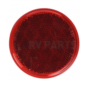 Peterson Mfg. Reflector Lens 3-3/16 inch Round Quick Mount Red without Housing Adhesive Backing-2