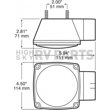 Peterson Mfg. Stop/ Turn/ Tail/ Rear Clearance/ Rear Reflex/ Side Marker/ Side Reflex Light Red-6