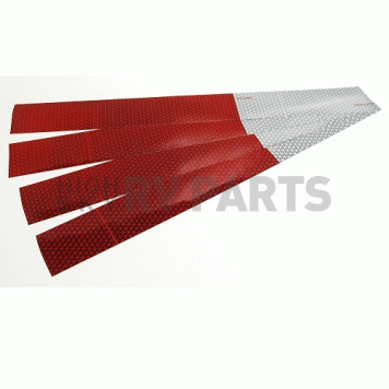 Reflective Tape Light Reflective - 18 inch x 2 inch Red/ White-1