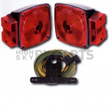Peterson Mfg. Trailer Tail/ Rear Lighting/ Side Marker Light/ Reflector Incandescent Square Red-4
