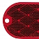 Peterson Mfg. Reflector Quick Mount Red Lens Oblong with Adhesive Backing