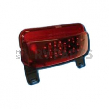Fasteners Unlimited Tail Light LED Rectangular with License Plate Bracket Black - 003-81LBM1-1