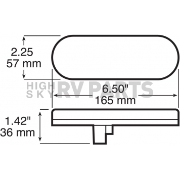 Peterson Mfg. Trailer Stop/ Turn/ Tail Light 7 LED Oval Shape Red-1