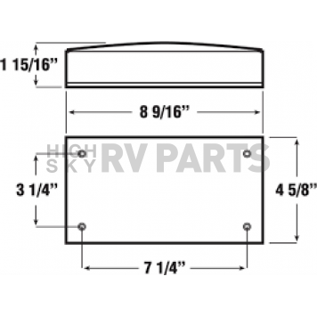 Peterson Mfg. Trailer Stop/ Turn/ Tail Light Incandescent Rectangular Red 8-9/16 inch x 7-1/4 inch-5