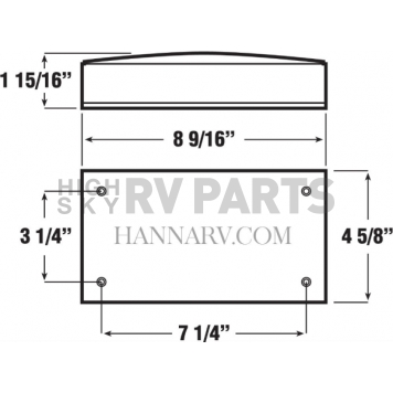 Peterson Mfg. Trailer Stop/ Turn/ Backup/ Tail Light Incandescent Rectangular Red-4