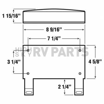Peterson Mfg. Trailer Stop/ Turn/ Backup/ Tail Light Incandescent Rectangular Red with License Light-4